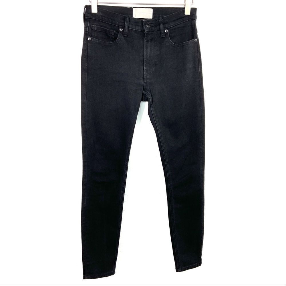 Everlane Washed Black High Rise Skinny Jeans 25